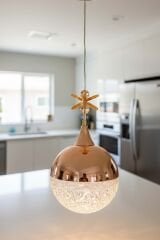 Lüks Tasarım Gold Asya Led Avize, Mutfak Salon Hol Oda Sarkıt Led Avize, 3 Renk Yanabilen Lüks Led Avize