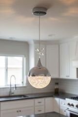 Lüks Tasarım Krom Asya Led Avize, Mutfak Salon Hol Oda Sarkıt Led Avize, 3 Renk Yanabilen Lüks Led Avize