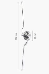 Dekoratif Minerva Krom Led Duvar Aplik, Elektrikli 3 Renk Yanabilen Power Led Aplik, İç Mekan Modern Aydınlatma