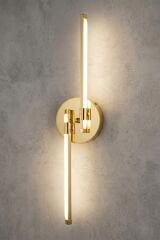 Dilge Gold Led Duvar Aplik, Elektrikli 3 Renk Yanabilen Power Led Aplik, İç Mekan Modern Aydınlatma