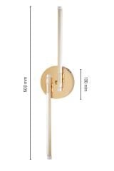 Dilge Gold Led Duvar Aplik, Elektrikli 3 Renk Yanabilen Power Led Aplik, İç Mekan Modern Aydınlatma