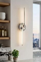 Dilge Krom Led Duvar Aplik, Elektrikli 3 Renk Yanabilen Power Led Aplik, İç Mekan Modern Aydınlatma