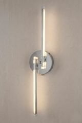 Dilge Krom Led Duvar Aplik, Elektrikli 3 Renk Yanabilen Power Led Aplik, İç Mekan Modern Aydınlatma