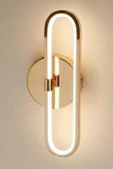 Reyes Model Gold Led Duvar Aplik, Elektrikli 3 Renk Yanabilen Power Led Aplik, İç Mekan Modern Aydınlatma