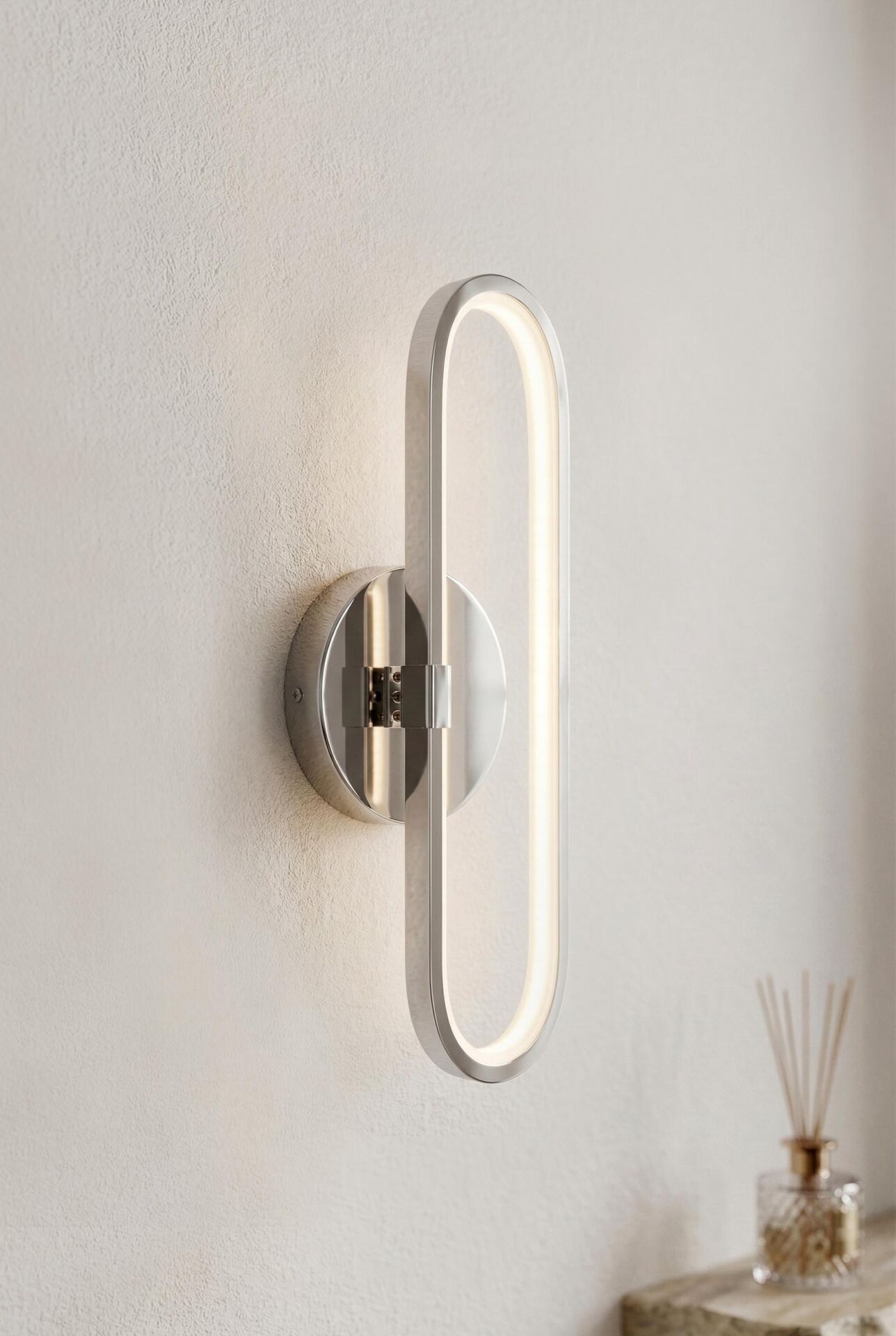 Reyes Model Krom Led Duvar Aplik, Elektrikli 3 Renk Yanabilen Power Led Aplik, İç Mekan Modern Aydınlatma