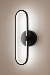 Reyes Model Siyah Led Duvar Aplik, Elektrikli 3 Renk Yanabilen Power Led Aplik, İç Mekan Modern Aydınlatma