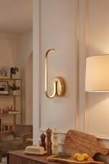 Dekoratif Belen Gold Led Duvar Aplik, Elektrikli 3 Renk Yanabilen Power Led Aplik, İç Mekan Modern Aydınlatma