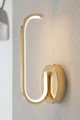 Dekoratif Belen Gold Led Duvar Aplik, Elektrikli 3 Renk Yanabilen Power Led Aplik, İç Mekan Modern Aydınlatma