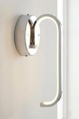 Dekoratif Belen Krom Led Duvar Aplik, Elektrikli 3 Renk Yanabilen Power Led Aplik, İç Mekan Modern Aydınlatma