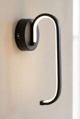 Dekoratif Belen Siyah Led Duvar Aplik, Elektrikli 3 Renk Yanabilen Power Led Aplik, İç Mekan Modern Aydınlatma