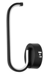 Dekoratif Belen Siyah Led Duvar Aplik, Elektrikli 3 Renk Yanabilen Power Led Aplik, İç Mekan Modern Aydınlatma