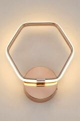 Patra Gold Led Duvar Aplik, Elektrikli 3 Renk Yanabilen Power Led Aplik, İç Mekan Modern Aydınlatma