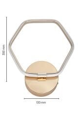 Patra Gold Led Duvar Aplik, Elektrikli 3 Renk Yanabilen Power Led Aplik, İç Mekan Modern Aydınlatma