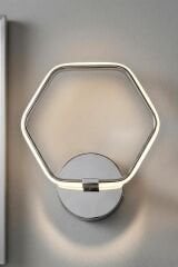 Patra Krom Led Duvar Aplik, Elektrikli 3 Renk Yanabilen Power Led Aplik, İç Mekan Modern Aydınlatma