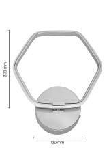 Patra Krom Led Duvar Aplik, Elektrikli 3 Renk Yanabilen Power Led Aplik, İç Mekan Modern Aydınlatma