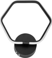 Patra Siyah Led Duvar Aplik, Elektrikli 3 Renk Yanabilen Power Led Aplik, İç Mekan Modern Aydınlatma