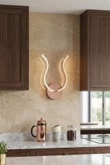 Dekoratif Gold Tarma Led Duvar Aplik, Elektrikli 3 Renk Yanabilen Power Led Aplik, İç Mekan Modern Aydınlatma