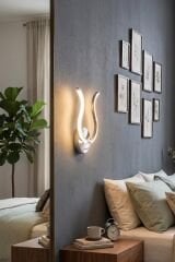 Dekoratif Krom Tarma Led Duvar Aplik, Elektrikli 3 Renk Yanabilen Power Led Aplik, İç Mekan Modern Aydınlatma