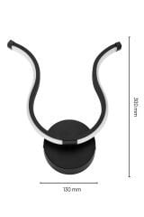 Dekoratif Siyah Tarma Led Duvar Aplik, Elektrikli 3 Renk Yanabilen Power Led Aplik, İç Mekan Modern Aydınlatma