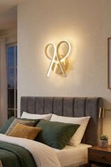 Vardar Gold Renkli Led Duvar Aplik, Elektrikli 3 Renk Yanabilen Power Led Aplik, İç Mekan Modern Aydınlatma