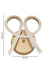 Vardar Gold Renkli Led Duvar Aplik, Elektrikli 3 Renk Yanabilen Power Led Aplik, İç Mekan Modern Aydınlatma