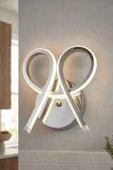 Vardar Krom Renkli Led Duvar Aplik, Elektrikli 3 Renk Yanabilen Power Led Aplik, İç Mekan Modern Aydınlatma