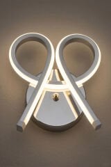 Vardar Krom Renkli Led Duvar Aplik, Elektrikli 3 Renk Yanabilen Power Led Aplik, İç Mekan Modern Aydınlatma