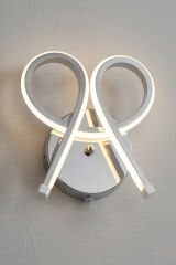 Vardar Krom Renkli Led Duvar Aplik, Elektrikli 3 Renk Yanabilen Power Led Aplik, İç Mekan Modern Aydınlatma