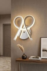 Vardar Krom Renkli Led Duvar Aplik, Elektrikli 3 Renk Yanabilen Power Led Aplik, İç Mekan Modern Aydınlatma