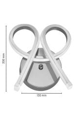Vardar Krom Renkli Led Duvar Aplik, Elektrikli 3 Renk Yanabilen Power Led Aplik, İç Mekan Modern Aydınlatma